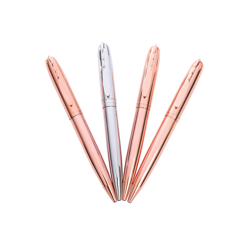 High quality fashion corporate gift rose gold design premium twist metal ballpoint pens with custom laser logo-KR014
