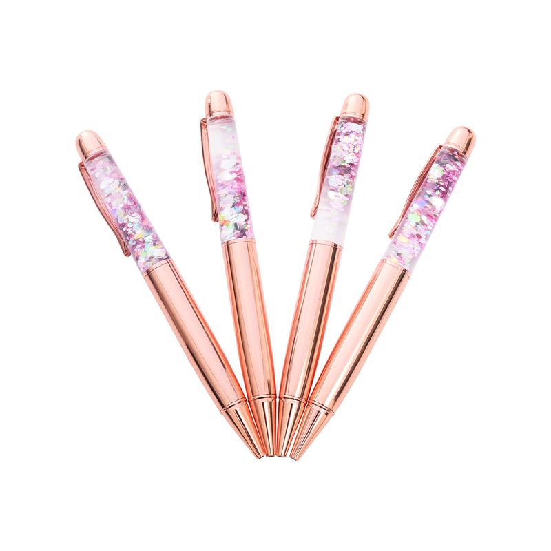 Promotional Twist Custom Glitter Floating Pen Gold Pen-KR023