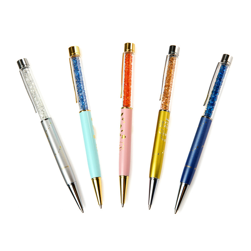 Creative new design multi color gift crystal diamond metal ballpoint pen-KR034