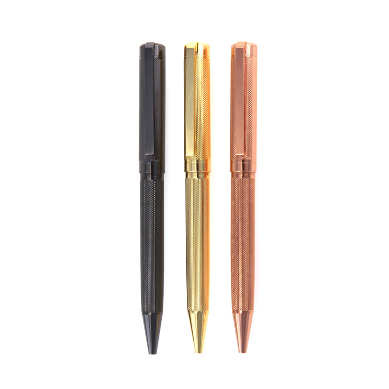 NEW Design Luxury twist Metal Ballpoint Pen With Etching Pattern-KR040