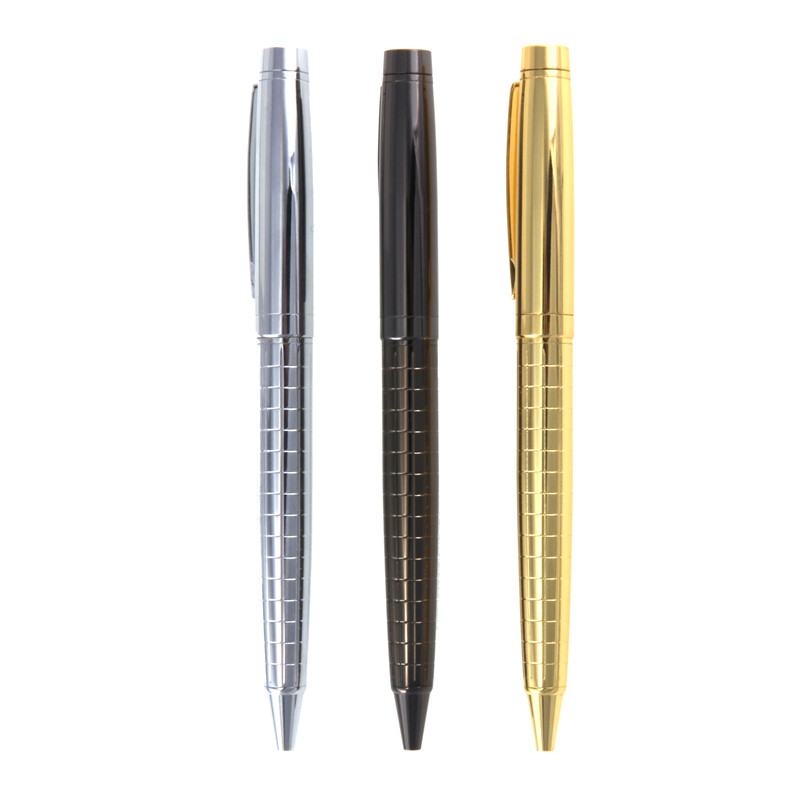 Laser carving multicolored Metal Ballpoint Pen with box-KR043