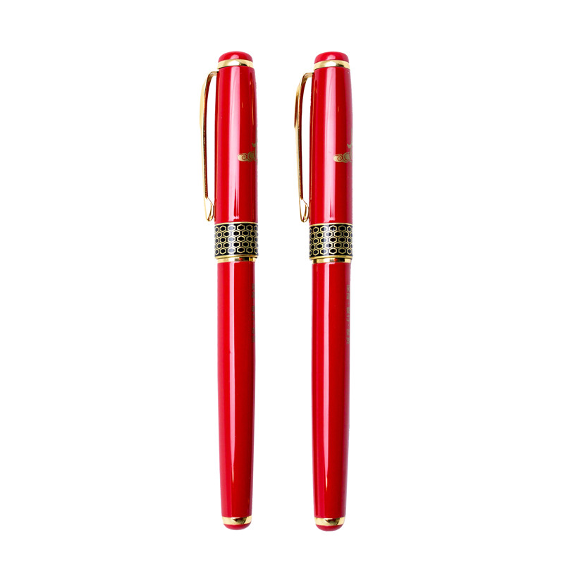 Logo engraving and logo printing pens Quality red pen custom metal gift pen-KR2001