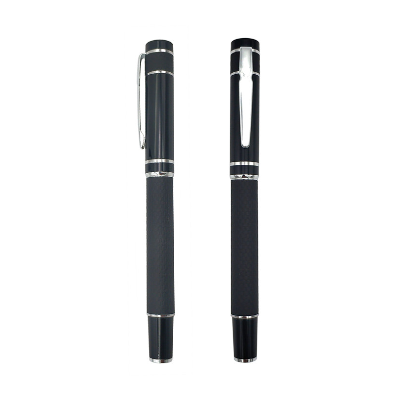 Leather twins pen, high quality ballpoint pen roller gel pen for office stationery-KR2046
