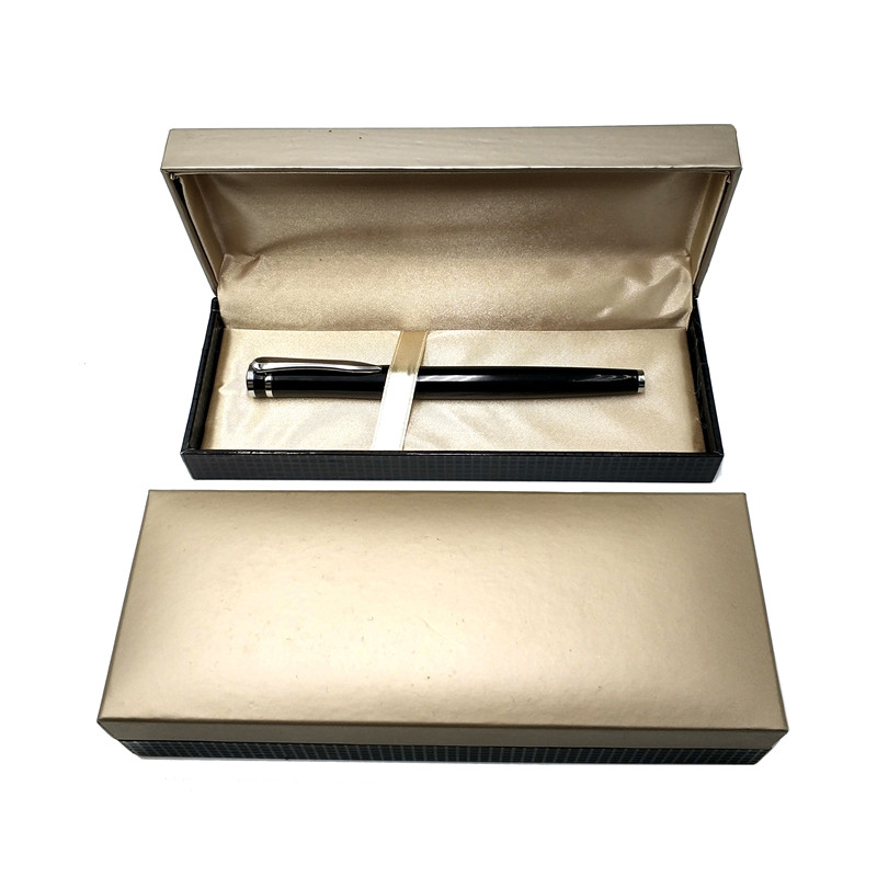 Popular paper gift pen box case with cap customer logo print pen box-BJ08
