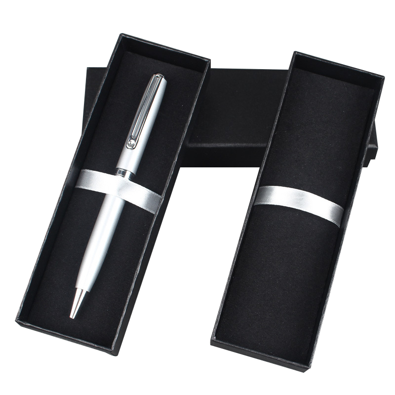 Manufacturer supply custom pen set paper gift box with ribbon-BZ03