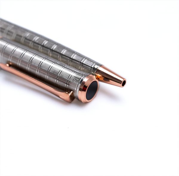 5e1d320d1a474 Custom Logo Engraved Wavy Line Metal Ball Pen-KR001 | Karry