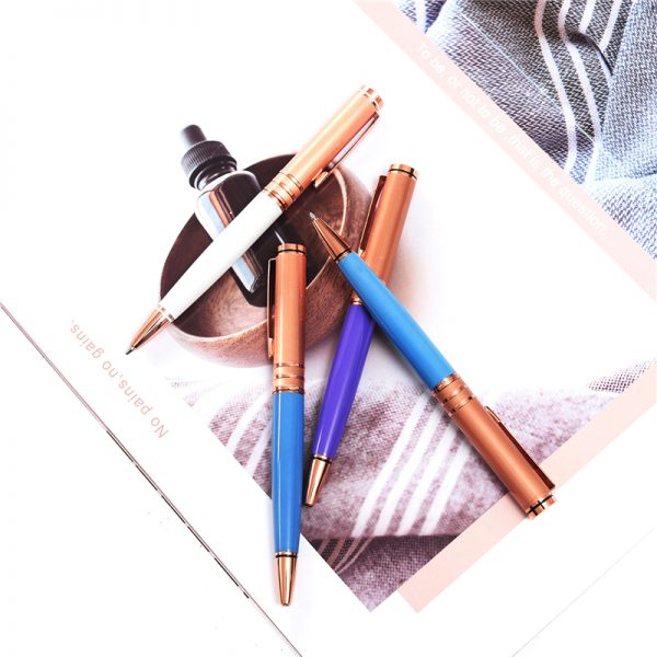 New Design Elegent Chrome Rose Gold Metal ballpoint pen-KR007 | Karry