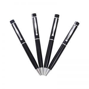 Promotional black metal twist slim hotel pens with custom logo-KR031 | Karry