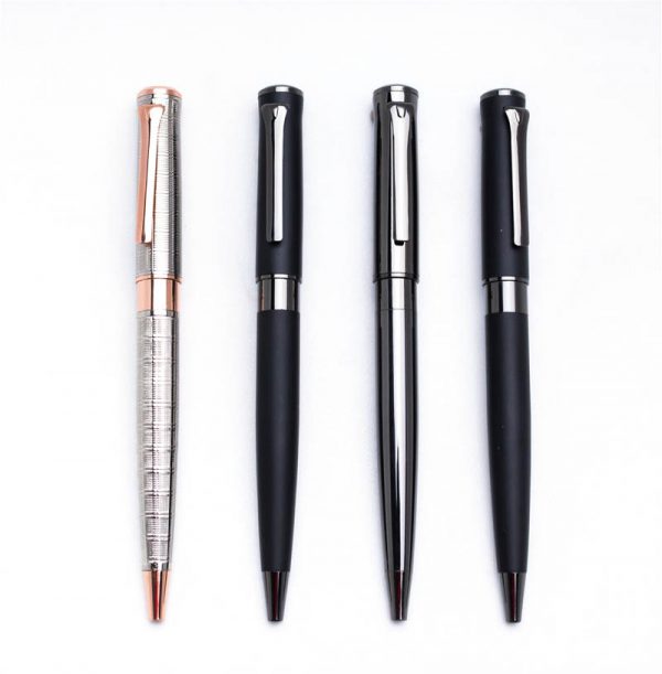 5e21663d32d3c Custom Logo Engraved Wavy Line Metal Ball Pen-KR001 | Karry