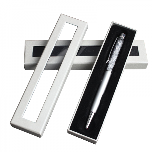 5e256a9618567 Custom Paper Pen Packaging Gift Box With PVC Window-BZ04 | Karry
