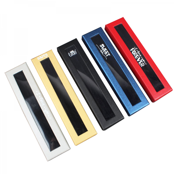 5e256a96192a4 Custom Paper Pen Packaging Gift Box With PVC Window-BZ04 | Karry